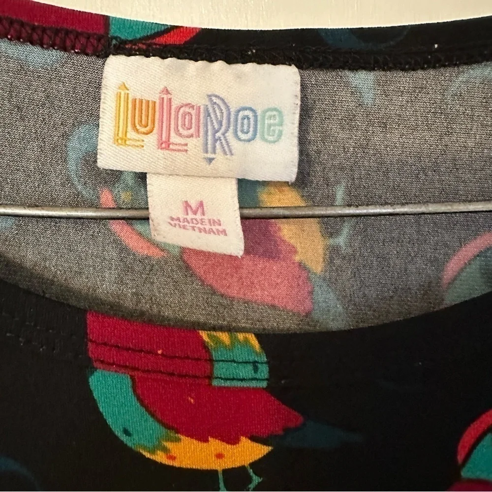Lularoe Irma Tunic Top Quail Rainbow Bird Size M